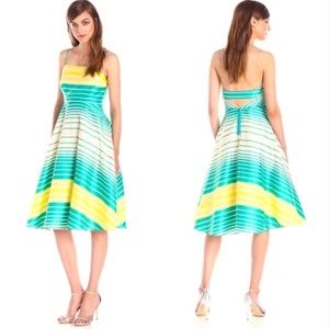 🌟HOST PICK🌟Tracy Reese ‘Arcata’ Striped Flare Midi Dress / Size 2Petite